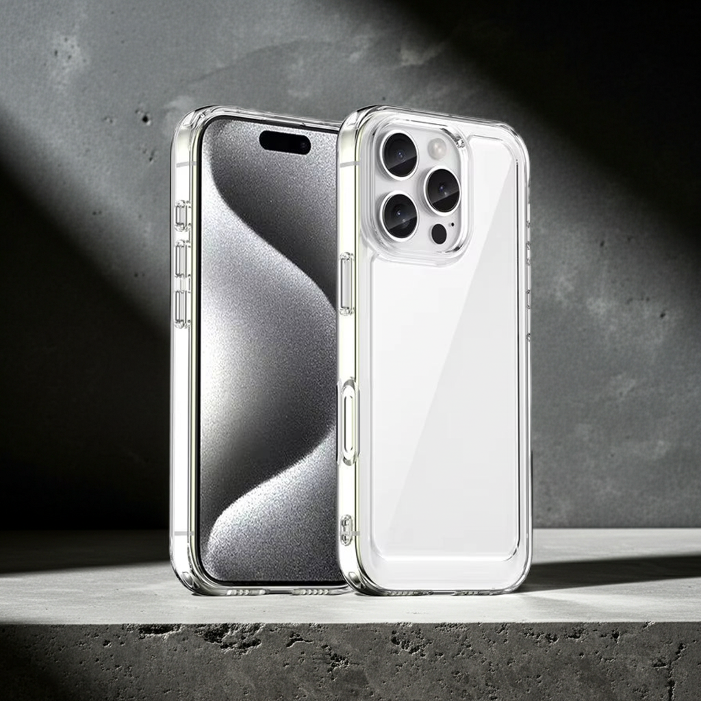 📱 Coque Transparente Renforcée pour iPhone 16 – Protection Élégante et Couleurs Premium