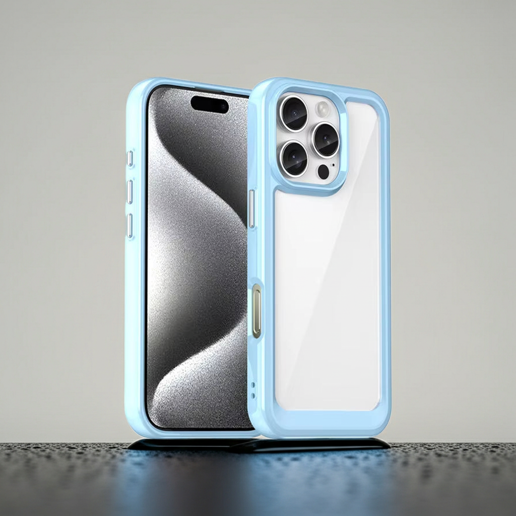 📱 Coque Transparente Renforcée pour iPhone 16 – Protection Élégante et Couleurs Premium