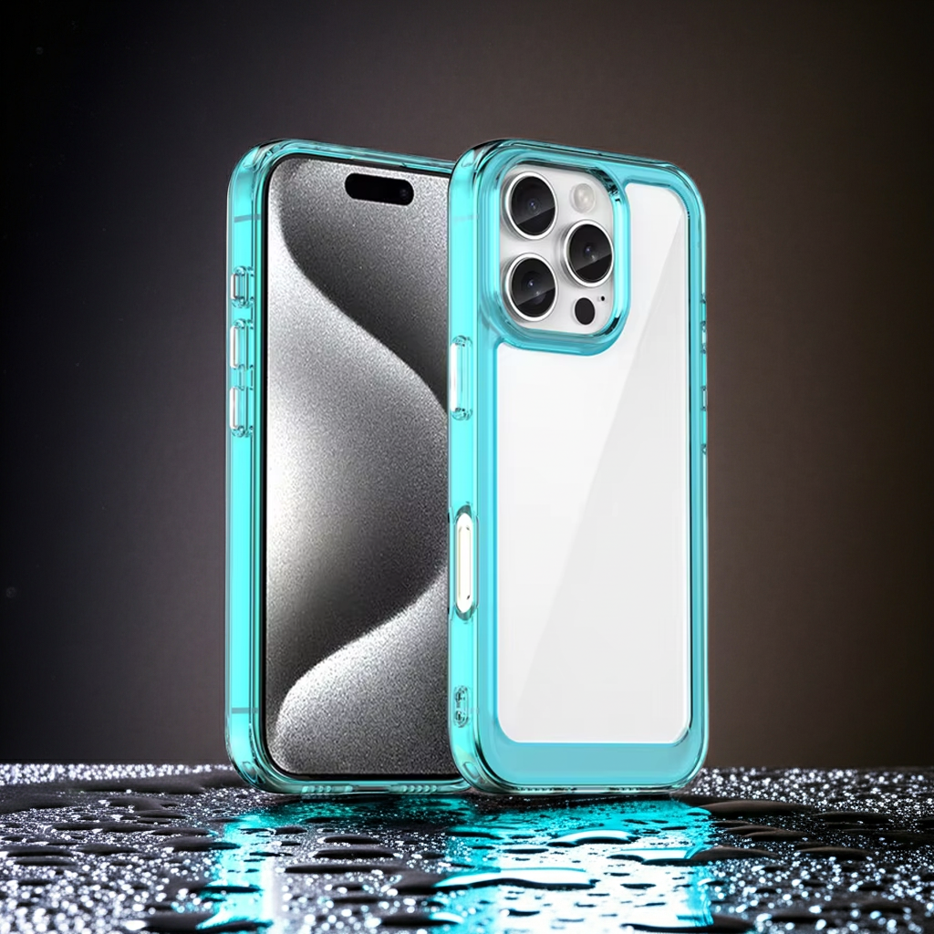 📱 Coque Transparente Renforcée pour iPhone 16 – Protection Élégante et Couleurs Premium