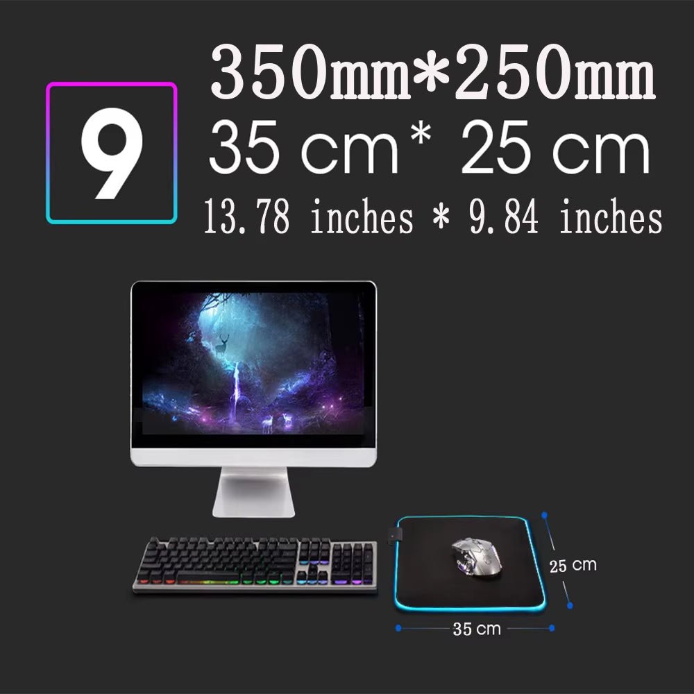 Attack on Titan Mouse Pad with Rgb Laptop Mat Desk Carpet Gamer Accessories Keyboard Computer Table Deskpad Mousepad Mausepad - ShopElectro