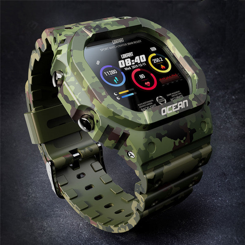 Montre Connectée Cardio Étanche Camouflage - coloris - ShopElectro