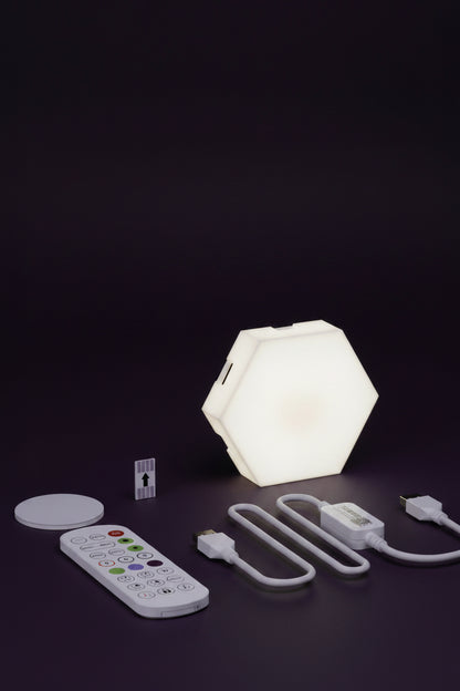 Lumière hexagonale RGB sync musique setup gaming