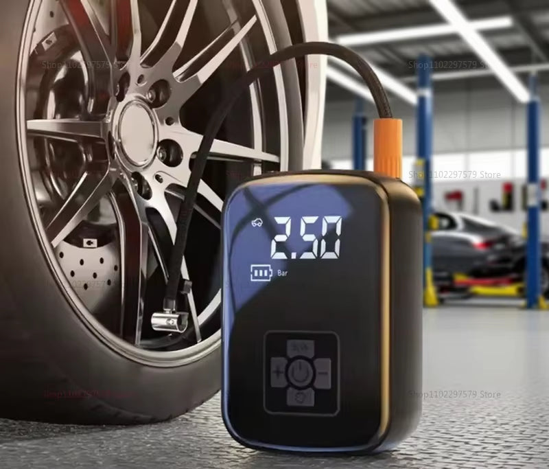 2025 Wireless Car Air Pump Portable Digital Tire Inflator Multifunctional Emergency Pump for Car Bicycle Basketball Sports Gear