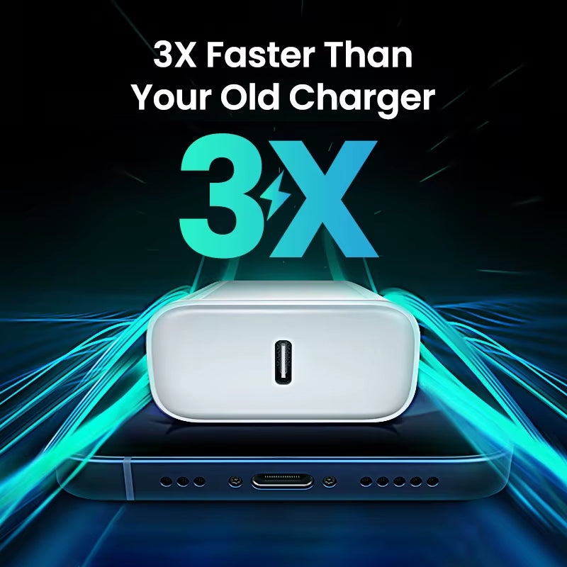 For Apple Original 30W Type C Quick Charger for Iphone 16 15 14 13 12 11 Pro Max Mini X XS XR 8 plus Fast Charging Charge Cable