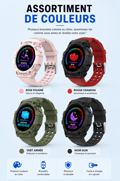 Bracelet Connecté - Écran Couleur Rond, Notifications Intelligentes - ShopElectro