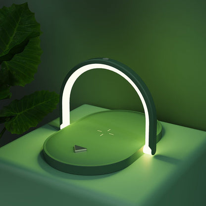 Chargeur Sans Fil 3-en-1 avec Lampe de Nuit & Support Téléphone — 15W Charge Rapide - ShopElectro