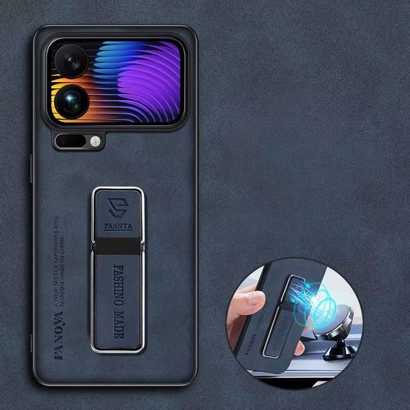 Coque Xiaomi 17 - Coque en cuir bleu 