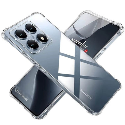 Coque transparente Xiaomi 13 & 14 - montrant façade avant et arrière