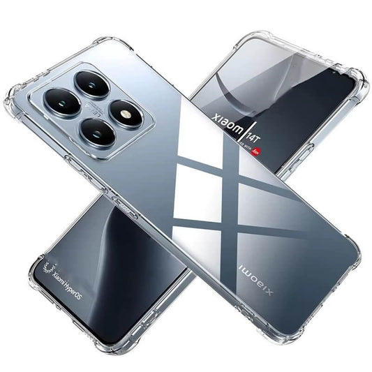 Coque transparente Xiaomi 13 & 14 - montrant façade avant et arrière
