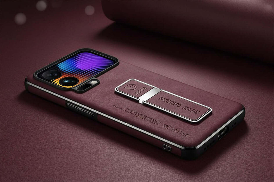 Coque Xiaomi 17 - Finition cuir mat - Rouge