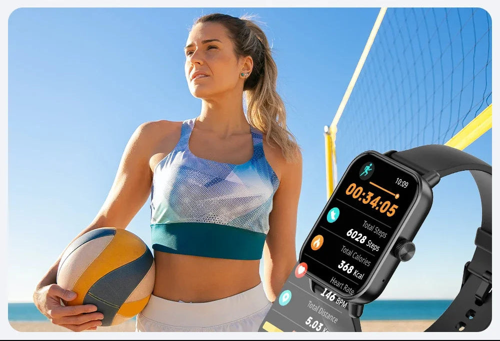 P81 Voice Calling Smart Watch Ultra 1.9 Inch Screen 24H Health Monitor 100+ Sports Modes, Bluetooth Smartwatch Men Women