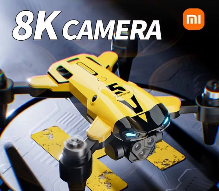 Drone pliable caméra 4K 6K et 8K - Montrant le drone avec sa qualité de camera 8K