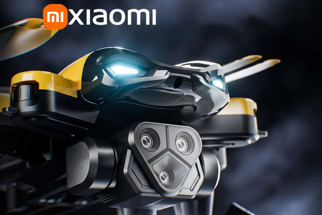 Drone pliable caméra 4K 6K et 8K - Montrant le triple camera 