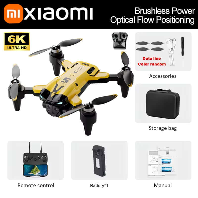 Drone pliable caméra 4K 6K et 8K - Modèle 6K et ses accessoires