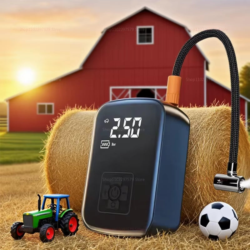 2025 Wireless Car Air Pump Portable Digital Tire Inflator Multifunctional Emergency Pump for Car Bicycle Basketball Sports Gear