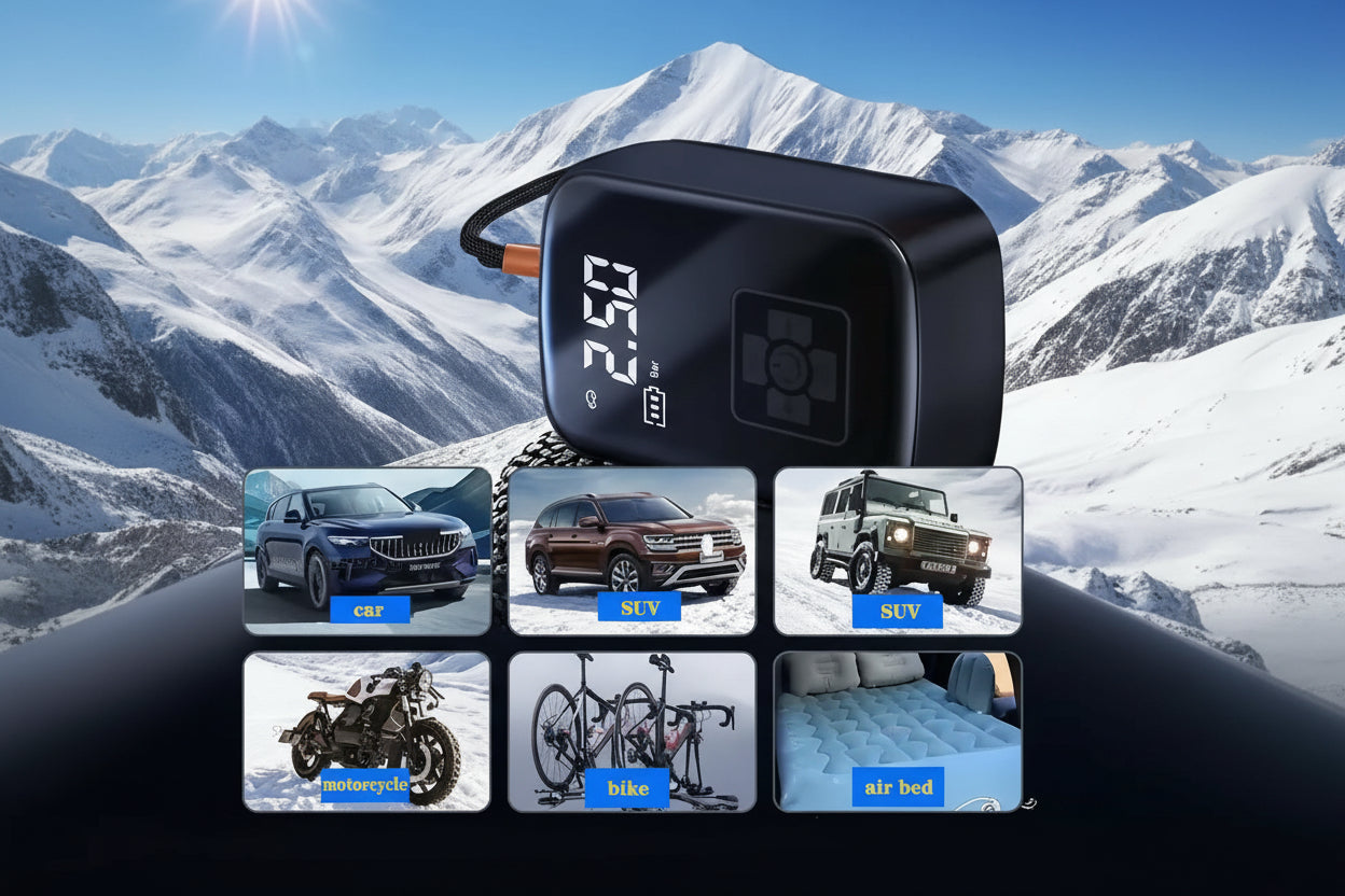 Gonfleur de pneu rechargeable - Type de véhicule compatible