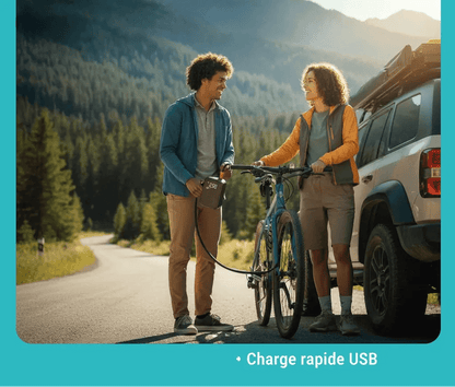 Gonfleur de Pneu Rechargeable Sans Fil 100W – Arrêt Auto, 150 PSI - ShopElectro