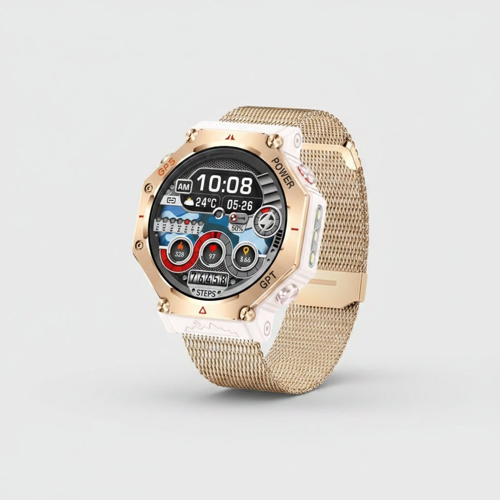 Montre Connectée Outdoor KC91 – Lampe Torche, Étanche, AMOLED & Appel Bluetooth - ShopElectro
