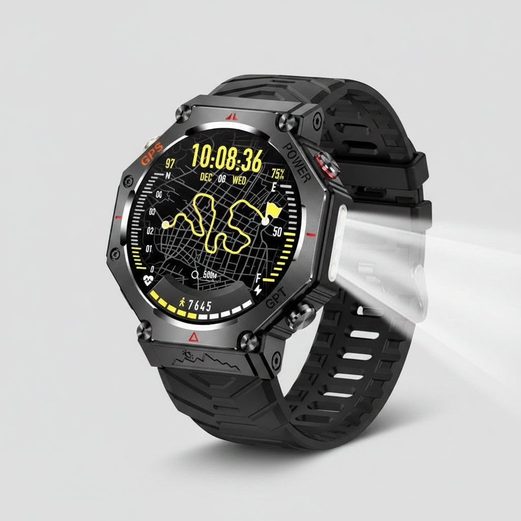 Montre Connectée Outdoor KC91 – Lampe Torche, Étanche, AMOLED & Appel Bluetooth - ShopElectro