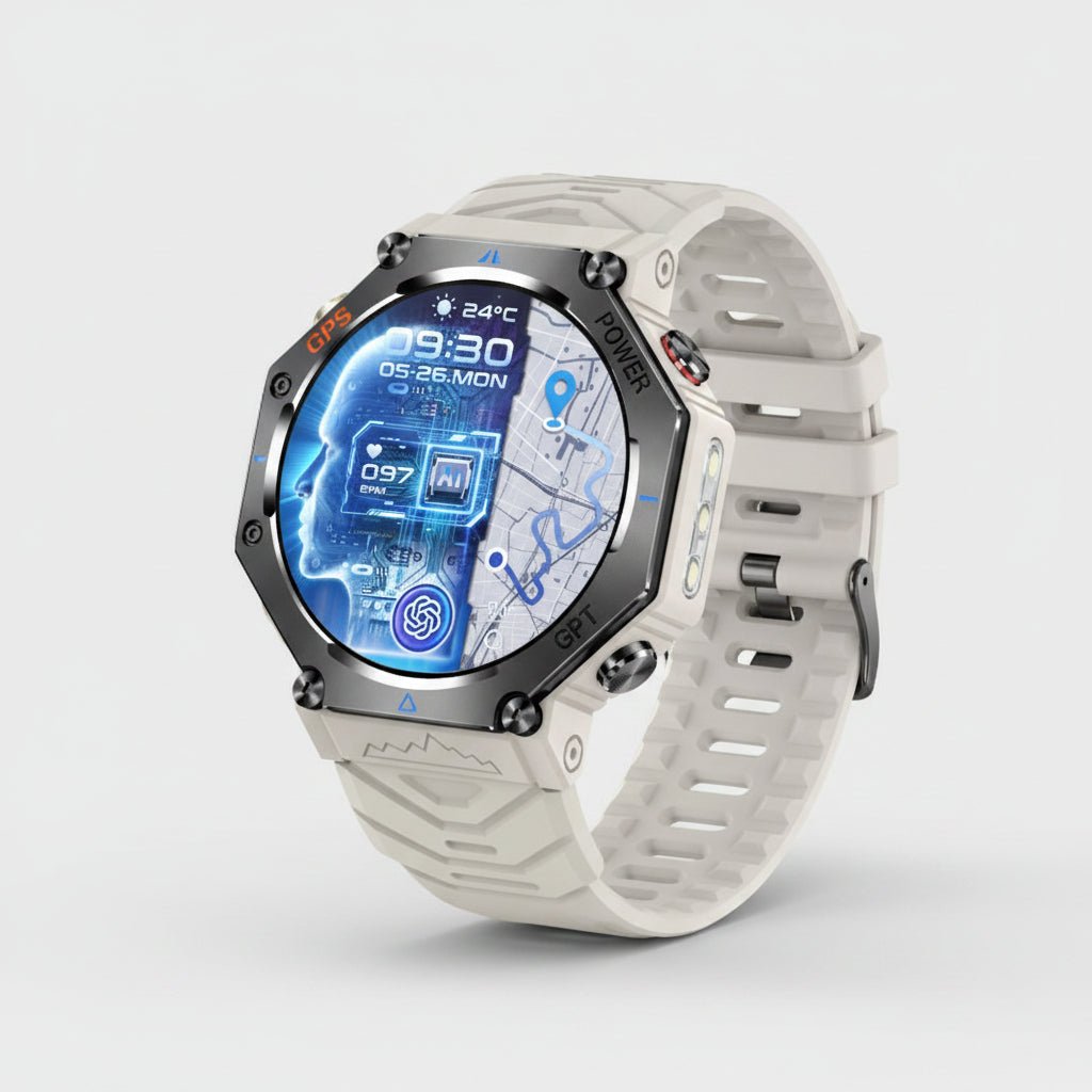 Montre Connectée Outdoor KC91 – Lampe Torche, Étanche, AMOLED & Appel Bluetooth - ShopElectro