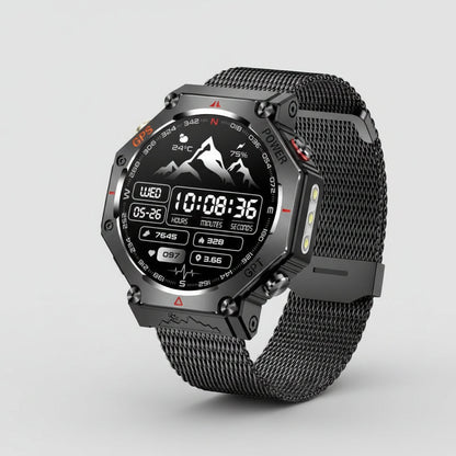 Montre Connectée Outdoor KC91 – Lampe Torche, Étanche, AMOLED & Appel Bluetooth - ShopElectro