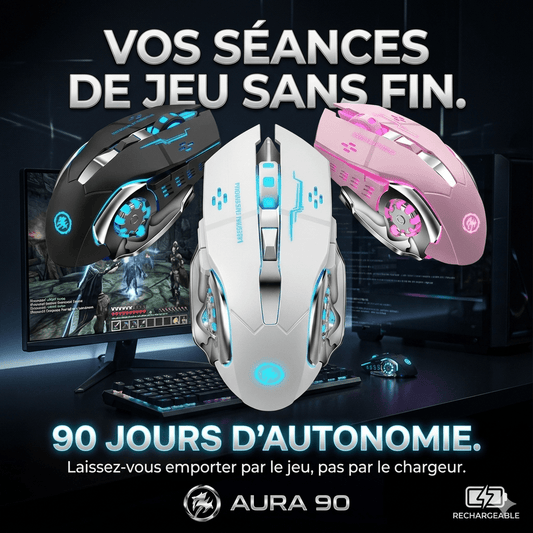 Souris Gaming RGB Sans Fil M2 – 90 jours d'autonomie, DPI Réglable, Bluetooth - ShopElectro